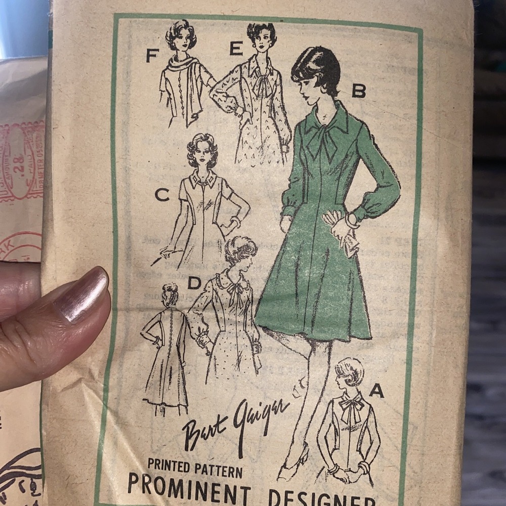 Vintage Bert Gaiger 50's Dress Pattern A764 Size 16 Uncut